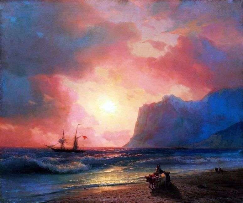 Описание картины Заход солнца на море   Иван Айвазовский