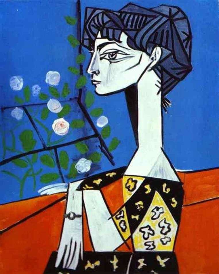 Описание картины Жаклин с цветами   Пабло Пикассо