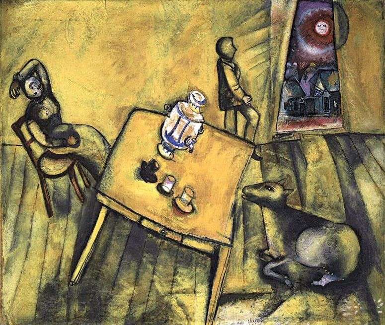 Описание картины Желтая комната   Марк Шагал