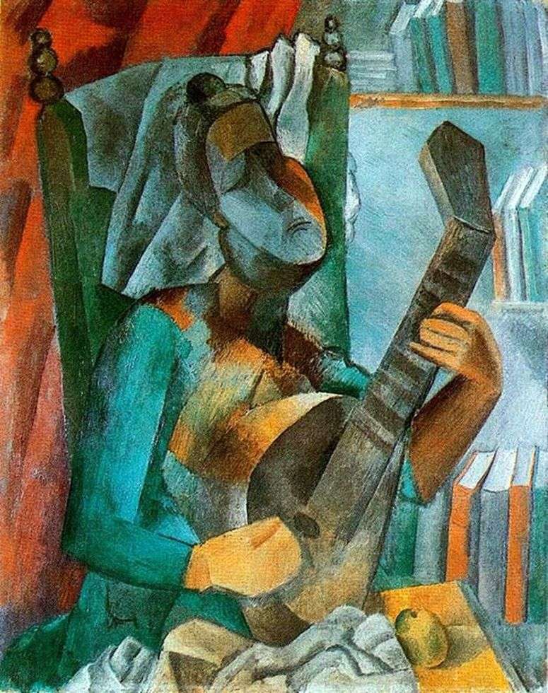 Описание картины Женщина с мандолиной   Пабло Пикассо
