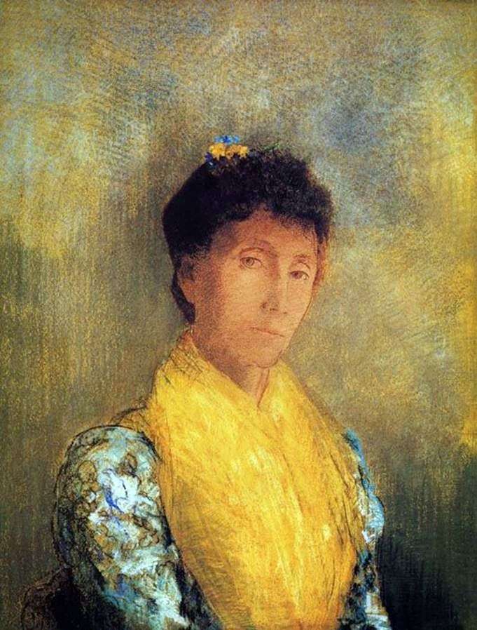 Описание картины Женщина в желтом   Одилон Редон