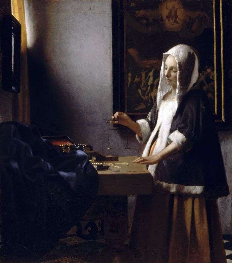 Описание картины Женщина, занятая весами   Ян Вермеер