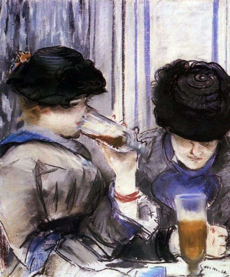 Описание картины Женщины, пьющие пиво   Эдуард Мане