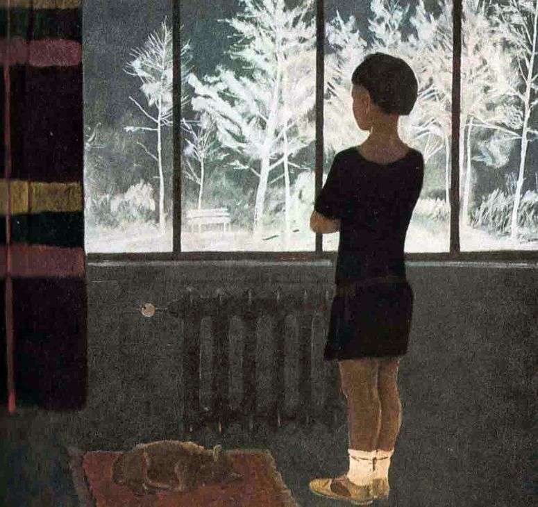 Описание картины «Зима. Девочка у окна» — Александр Дейнека | Шедевры  мировой живописи