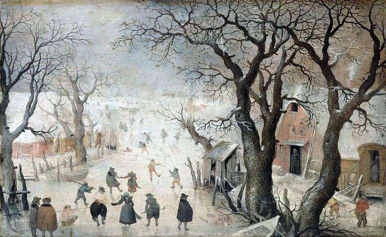Описание картины Зима в городе   Аверкамп Хендрик