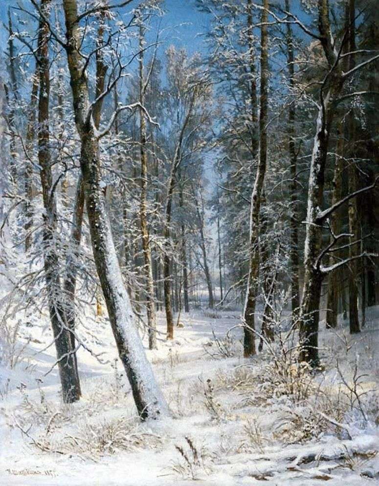 Описание картины Зима в лесу (Иней)   Иван Шишкин