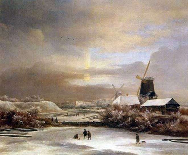 Описание картины Зимние сцены   Якоб ван Рейсдал