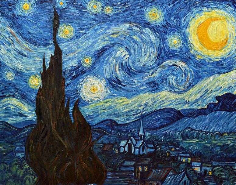 Описание картины Звездная ночь   Винсент Ван Гог